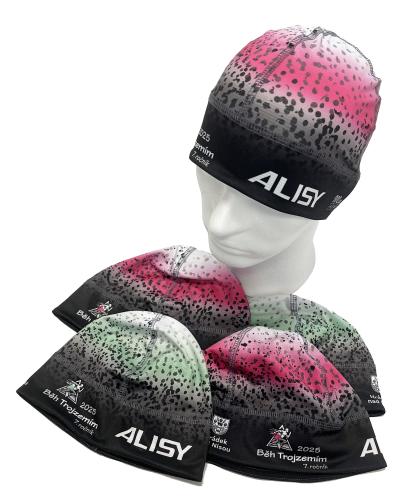 Sports beanies – merch for a running race.