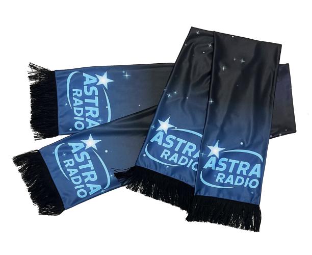 Scarves as merchandise for a radio station